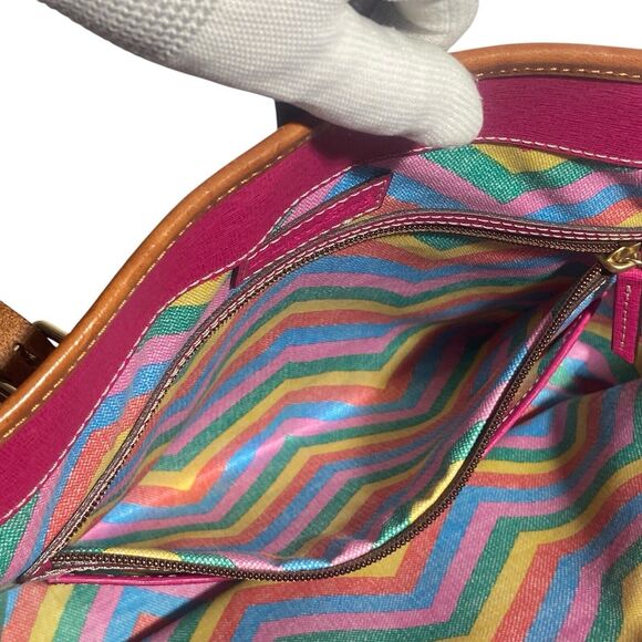 Dooney & Bourke Handbag Shoulder Bag Tote Large Tan Brown Leather Pebble Finish - Picture 11 of 16